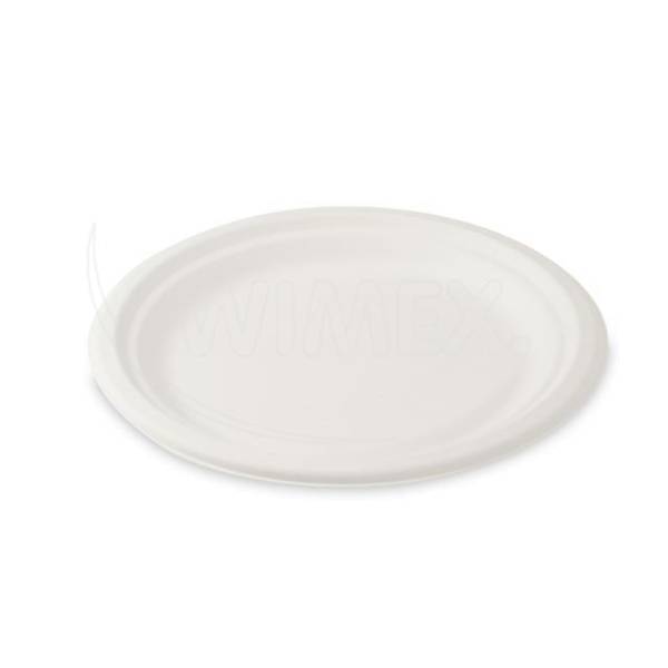 Teller Zuckerrohr-Bagasse 22cm – 10 Stück