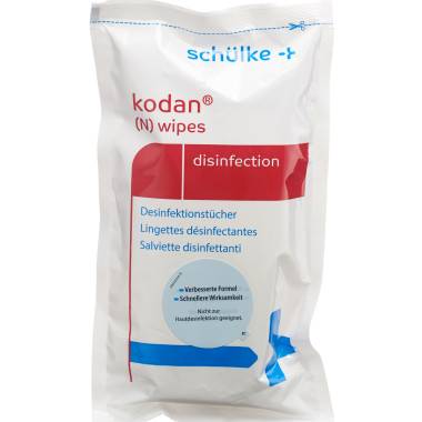 Schülke kodan wipes Desinfektionstücher – Refillbeutel à 90 Tücher