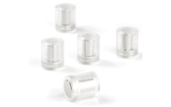 supermagnete Haftmagnet Zylindrisch 5 Stück, Transparent
