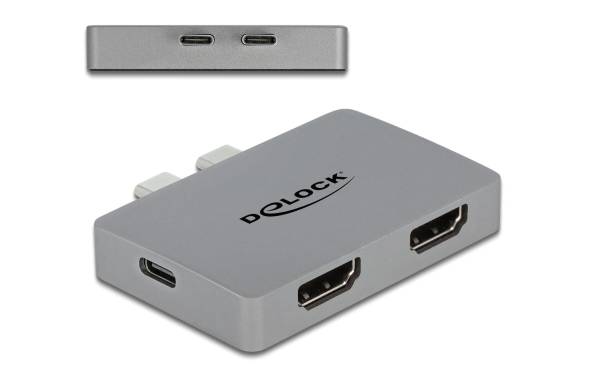 Delock Adapter Dual HDMI Thunderbolt 3 – HDMI/USB Type-C