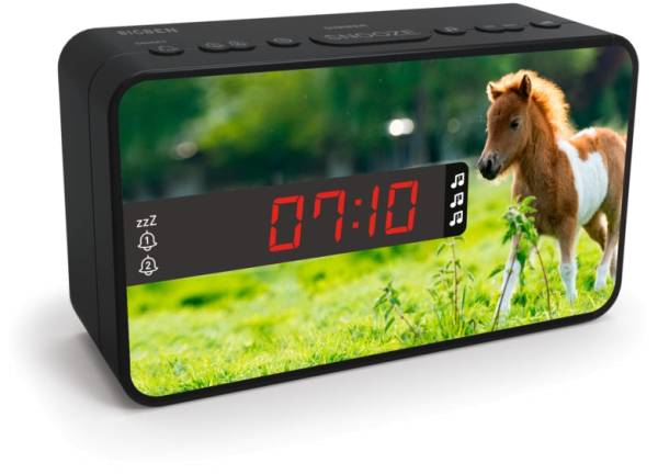 Bigben – Dual Alarm Clock R16 – Horses [incl. 3 front panels]