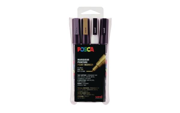 POSCA Pigmentmarker PC-3M, 4er Box