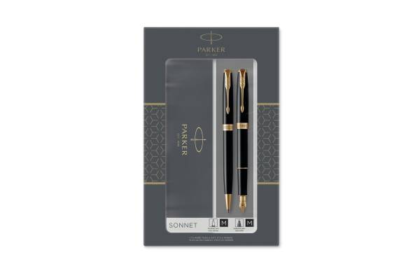 PARKER Schreibgeräte-Set SONNET Black Lacquer G.C.