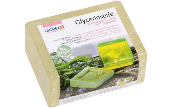 Glorex Glycerinseife Öko mit Olivenöl 500 g, Transparent