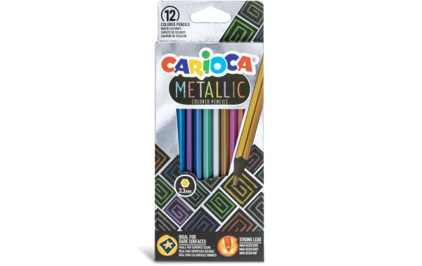 Carioca Farbstifte Metallic 12 Stück, Mehrfarbig