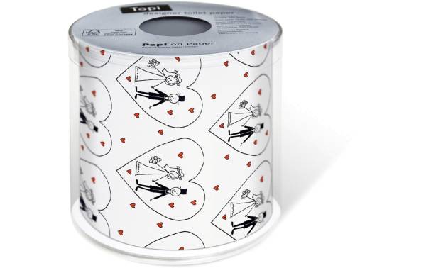 Paper + Design Toilettenpapier Wedding Rollen, 3-lagig, Weiss