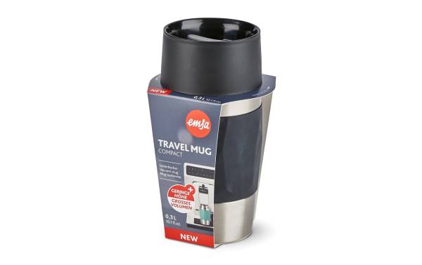 emsa Isolierbecher TRAVEL MUG Compact, 0,3 Liter, schwarz
