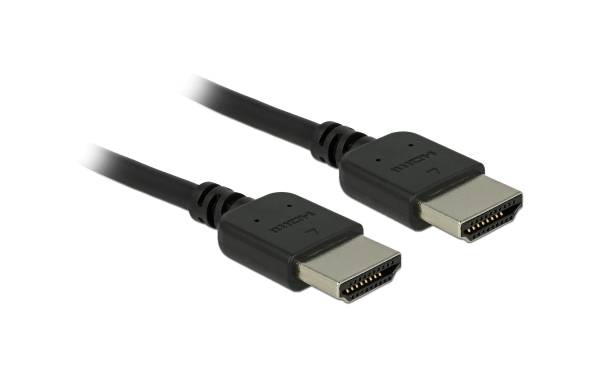 Delock Kabel hochflexibel, 4K 60Hz HDMI – HDMI, 2 m, Schwarz
