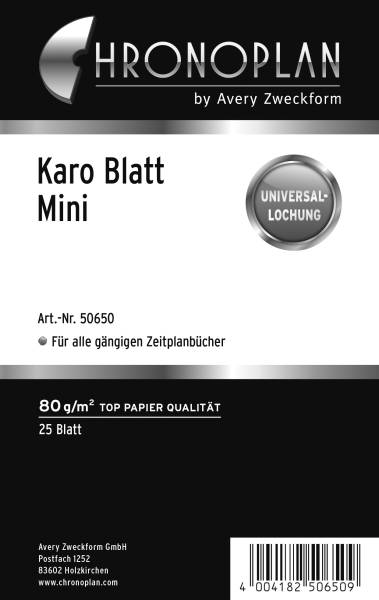 CHRONOPLAN Blatt kariert Mini 25 Blatt 50650Z.23