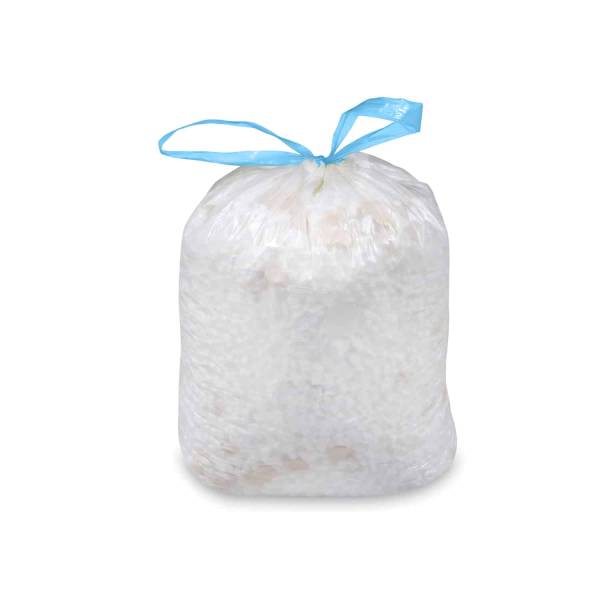 Mülleimerbeutel (HDPE) mit Zugband weiß 45 x 50 cm 18L S – 20 Stück