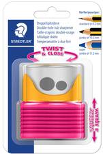 STAEDTLER Doppel-Spitzdose TWIST & CLOSE, gelb/beere