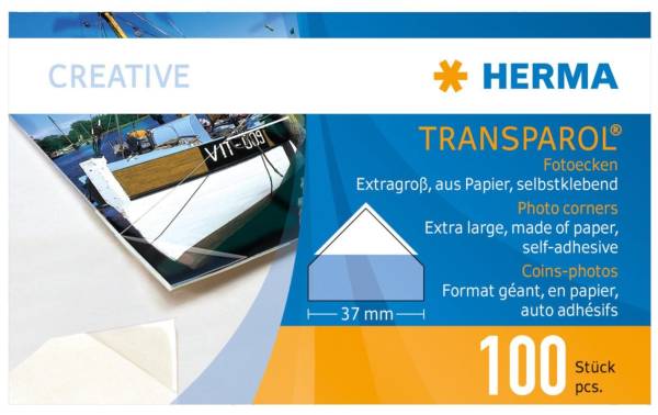 HERMA Transparol Foto-Ecken, extra groß, 2er-Streifen
