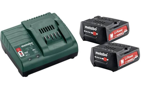 Metabo Akku und Ladegerät 12 V – 2 x 2,0 Ah