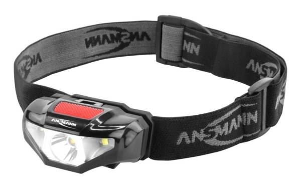 ANSMANN LED-Kopflampe HD70B, 65 Lumen, IP44, schwarz