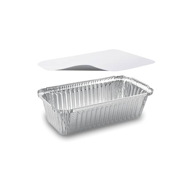 Schale (ALU) eckig 218 x 114 x 54 mm 900ml + Deckel – 5 Stück
