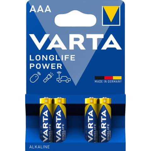 Varta Batterien High Energy Micro/AAA/ LR03 Alkaline 4er Pack