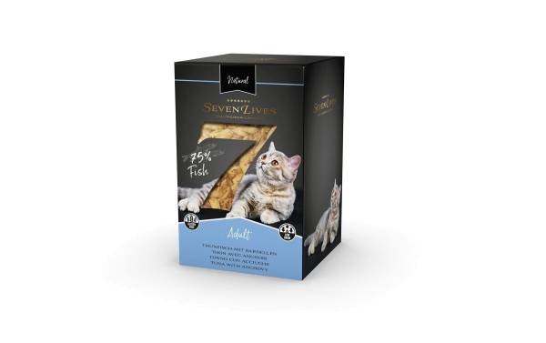 7Lives Nassfutter Adult Thunfisch-Sardellen in Fischbrühe, 6x60g