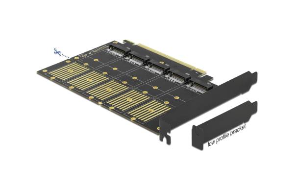 Delock Host Bus Adapter PCI-Express x16v3 zu 5xM.2 Key-B, SATA