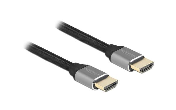 Delock Kabel 8K 60Hz HDMI – HDMI, 0.5 m, Grau