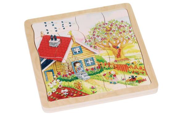 Goki Puzzle Schichtenpuzzle Jahreszeiten