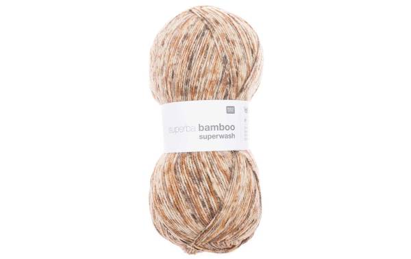 Rico Design Wolle Bamboo für Socken 4-fädig, 100 g, Beige; Braun