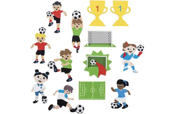 Glorex Moosgummi Sticker Fussball 29-teilig, selbstklebend