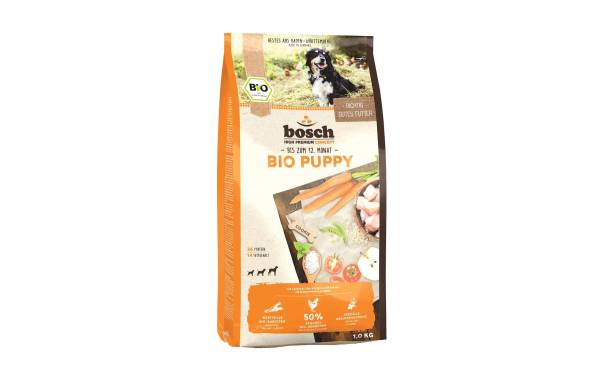 Bosch Tiernahrung Trockenfutter Bio Puppy Huhn &amp; Karotte, 1 kg