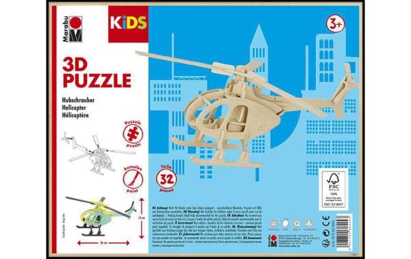 Marabu KiDS 3D Puzzle "Hubschrauber", 32 Teile