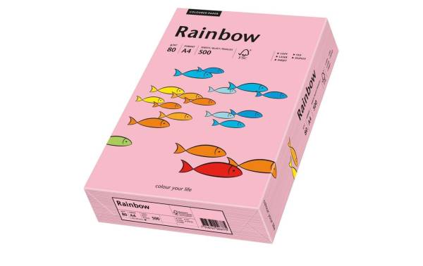 Rainbow Papier FSC A4 80g, rosa 500 Blatt PAPYRUS 88042542