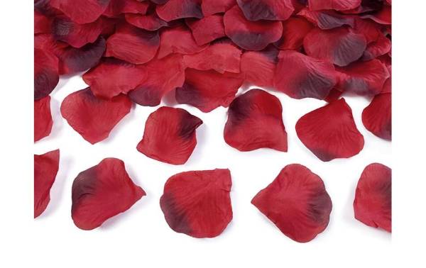 Partydeco Streudeko Rosen mit dunklem Rand, 500 Stück, Rot