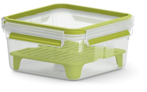 emsa XL Sandwichbox CLIP & GO, 1,3 Liter, transparent / grün