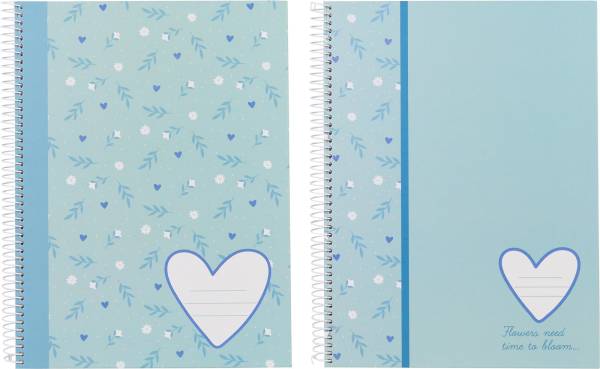 ANCOR Spiralbuch Hardcover A4 117813 B'LOG SWEET BLUE,liniert 80B.