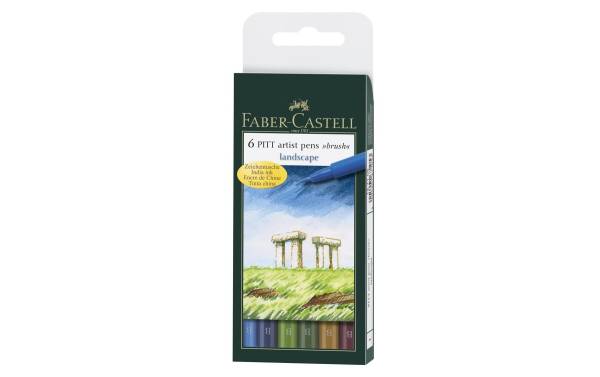 FABER-CASTELL Tuschestift PITT artist pen, Etui "Landscape"