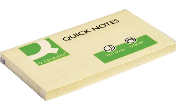 CONNECT Notizzettel Quick Notes 76 x 127 mm, Gelb