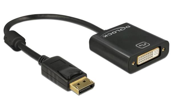 Delock Adapter Displayport – DVI passiv, 4K, schwarz
