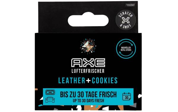 Axe Nachfüllung Stick zu Refill Vent Leather & Cookies 2 Stück