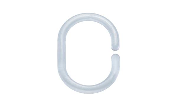 Diaqua Duschvorhanghaken Basic Transparent, 12 Stück
