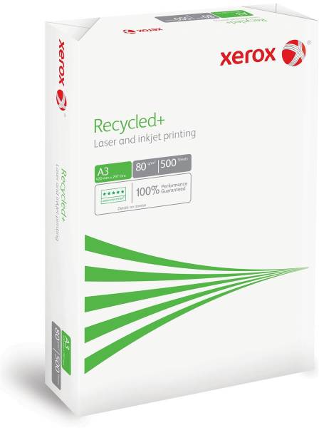 Kopierpapier Recycled+ A3 80g weiss CIE85 500 Blatt XEROX 499672