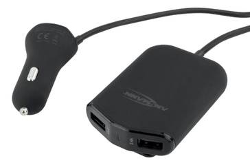 ANSMANN USB-KFZ-Ladegerät "In Car Charger 496", 2 x 2 USB