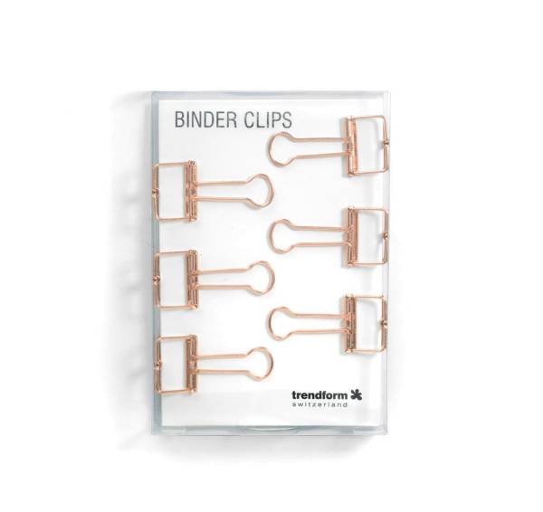 Binder Clips 19mm 6er Set kupfer TRENDFORM SY0420
