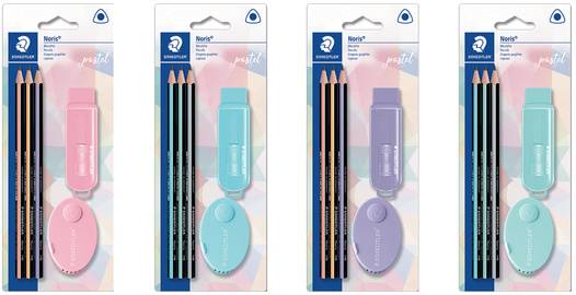 STAEDTLER Schreibset Noris pastel, 5-teilig, Blister