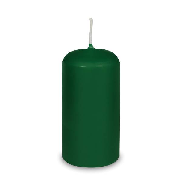 Stumpenkerze dunkelgrün 60 x 120 mm – 1 Stück