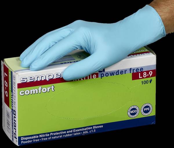 Semperguard® Einmalhandschuhe Nitril Comfort – 1 Box à 100 Stück