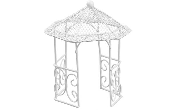 HobbyFun Mini-Utensilien Pavillon 14 cm, Weiss