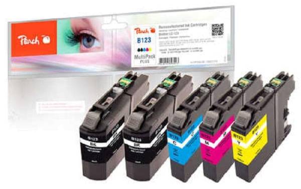 Peach Tinte Brother LC-123 Multi-Pack-Plus C, M, Y, BK