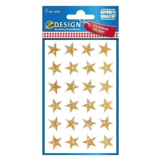 Sticker Sterne gold Weihnachten Z-DESIGN 52419