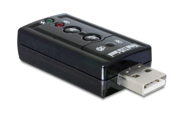 Delock Soundkarte USB2.0, Virtual 7.1, 24Bit/96Khz 3,5mm In/Out