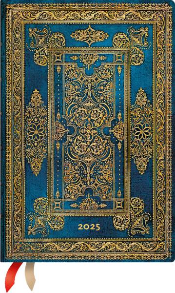 PAPERBLANKS Agenda Blue Luxe 2025 DFD5868 1W/2S HOR Mini HC FR 9.5x14cm