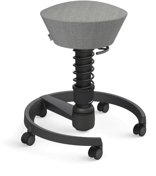 AERIS Sitzhocker Swopper 102HBSTBKBKC schwarz/grau, mit Rollen