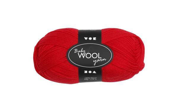 Creativ Company Wolle Babygarn Merino 50 g 14/4 Rot